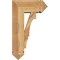 Ekena Millwork Balboa Arts and Crafts Rough Sawn Bracket w/ Offset Brace, Western Red Cedar, 8"W x 18"D x 30"H BKT0806X18X30BOA03RWR - alternate 2